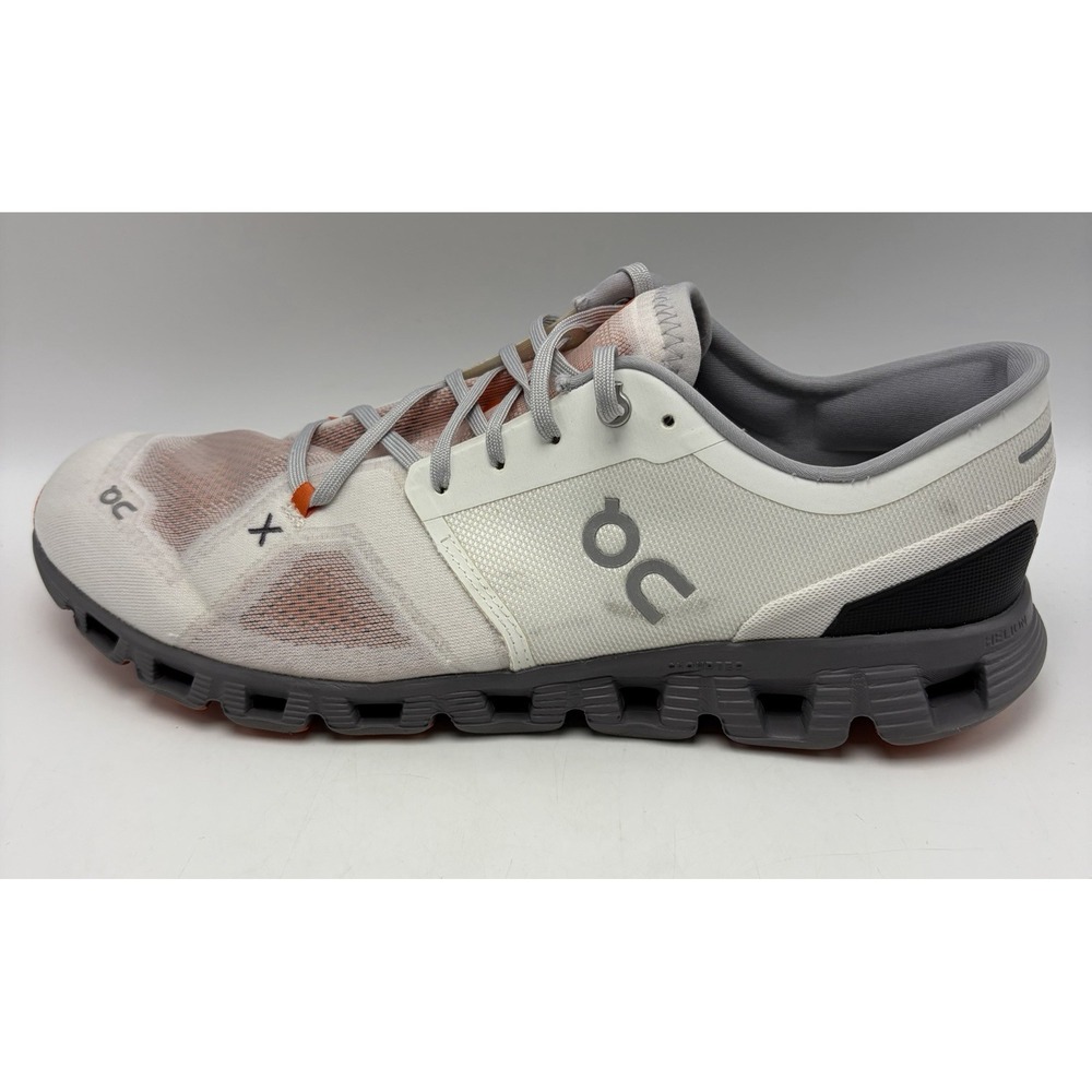 On Cloud X3 Ivory Alloy Mens 13 M Sneakers Lace Up Running Shoes Read